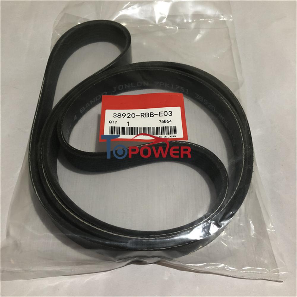 OEM 38920-RBB-E03 Serpentine Fan Belt 38920-RBB-E01 38920-RBB-E02 for Honda Acura 2007-2009 CR-V 2004-2008 TSX 2.4L 38920RBBE03