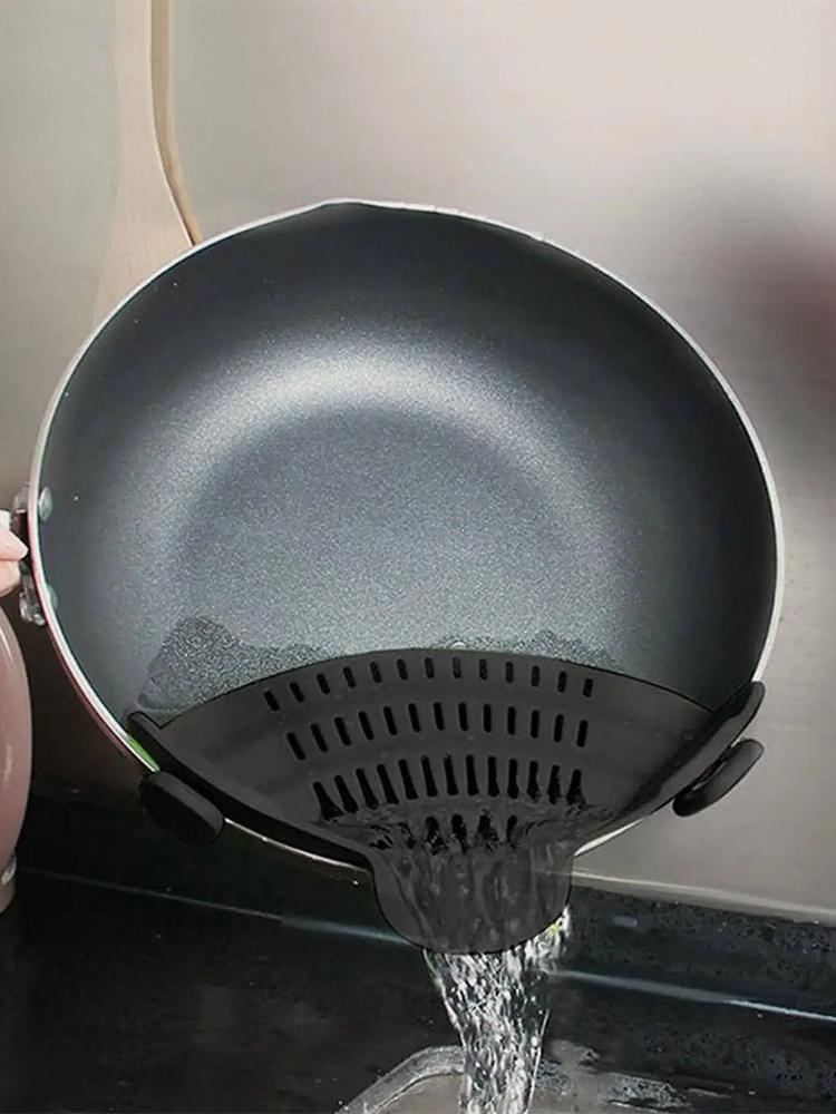 1 ks, sítko, sítko na hrnce, nastavitelné sítko s klipem na hrnce, pánve a misky, kuchyňské sítko na hrnce