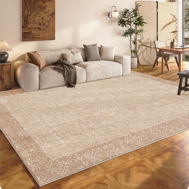 Large Area Carpets for Living Room Thick Plush Study Floor Mat Retro Style Bedroom Decor Brown Carpet Fluffy Soft Cloakroom Rug