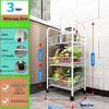Movable Kitchen Vegetable Storage Rack with Wheels