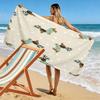 Playful reindeer-patterned companions Print beach towel, quick drying, suitable for travel, outdoor sports, jogging, the beach and swimming, gift