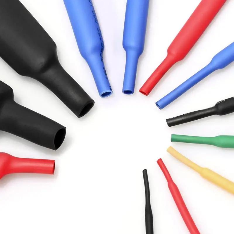 164/560pcs Polyolefin Heat Shrink Tubing Set 2:1 Shrink Ratio for Wires Cables Multicolor Sleeves