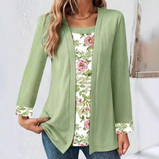 2025 Autumn Women's Classic Button Hooded Patchwork Sweatshirt