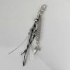 2/4/6Pcs Alloy Fishbone Keychain Pendant Black Rope Design Lightweight Key Chain Backpacks Cars Key Organizer Accessories