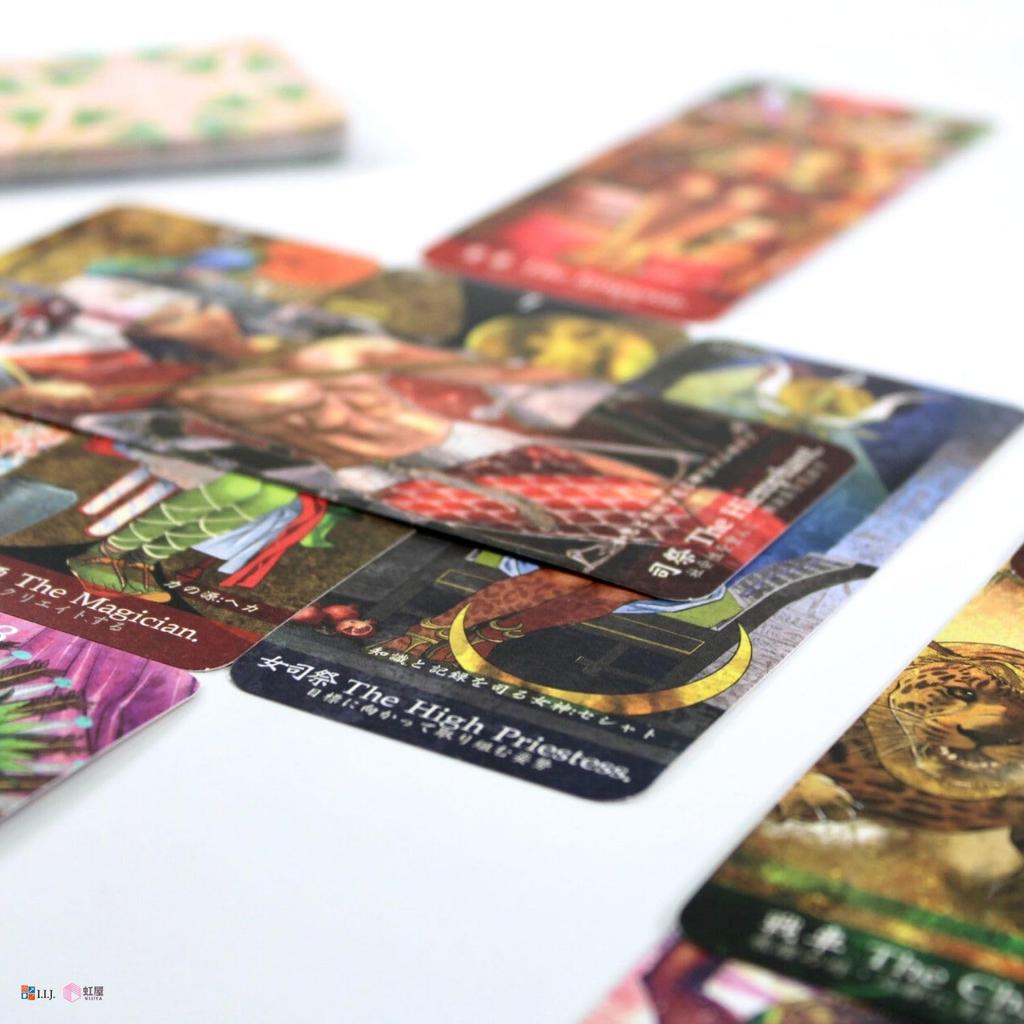 I.I.J Egyptian Mythology Tarot & Oracle Tarot Cards, 31 Cards, Tarot Reading, Japanese Instruction Manual Included, Authentic Product