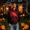 Men's Long Sleeve Button Down Shirt Halloween Print Casual Fit Shirt for Party