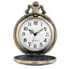 Vintage Bronze London Quarz Taschenuhr Arabische Ziffern Zifferblatt Nostalgischer Halskettenanhänger Geschenk Serie