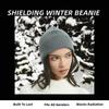 Silver Cotton Digital Printing Common Fabric Winter Beanie RF Shielding Electromagnetic Radiation Proof Warm Adult Unisex.