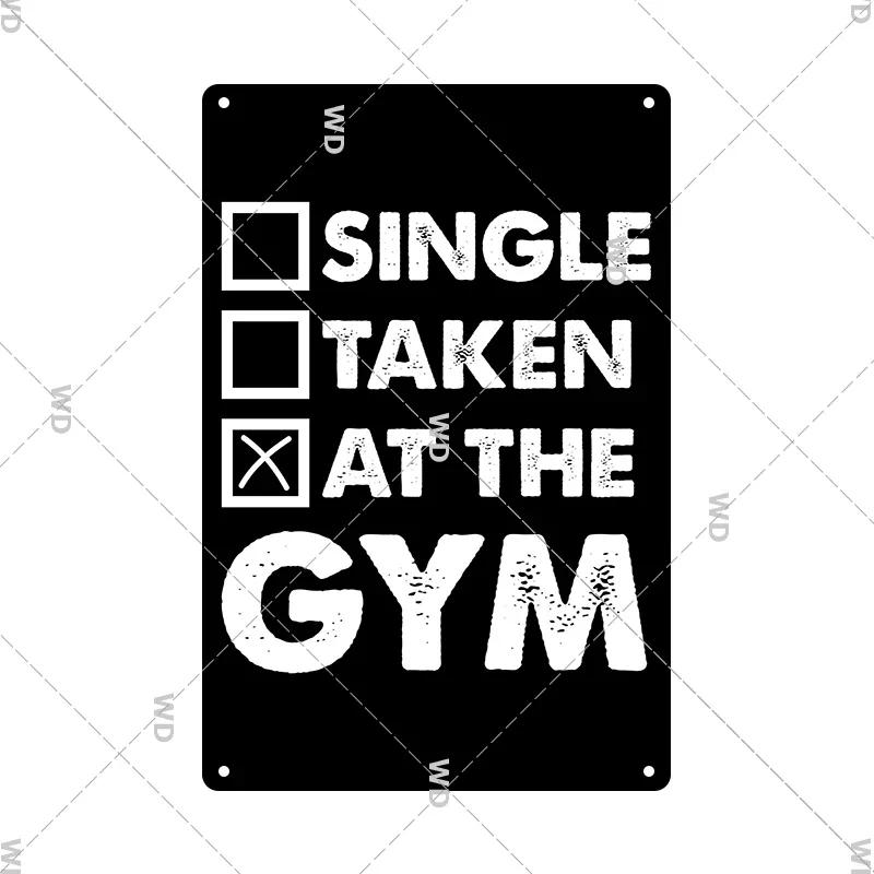 Gym Retro Metal Tin Sign Fitness Funny Vintage Iron Poster Exercise Motivation Quote Home Bar Pub Garage Man Cave Decor Gifts