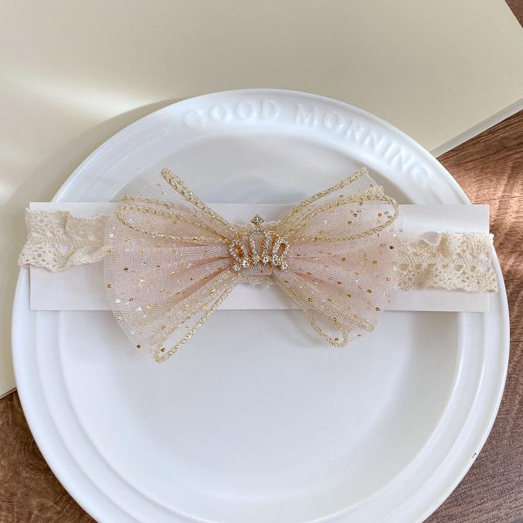 Korean Style Rhinestone Bow Baby Headband - Versatile, Non-Tightening Princess Hair Accessory