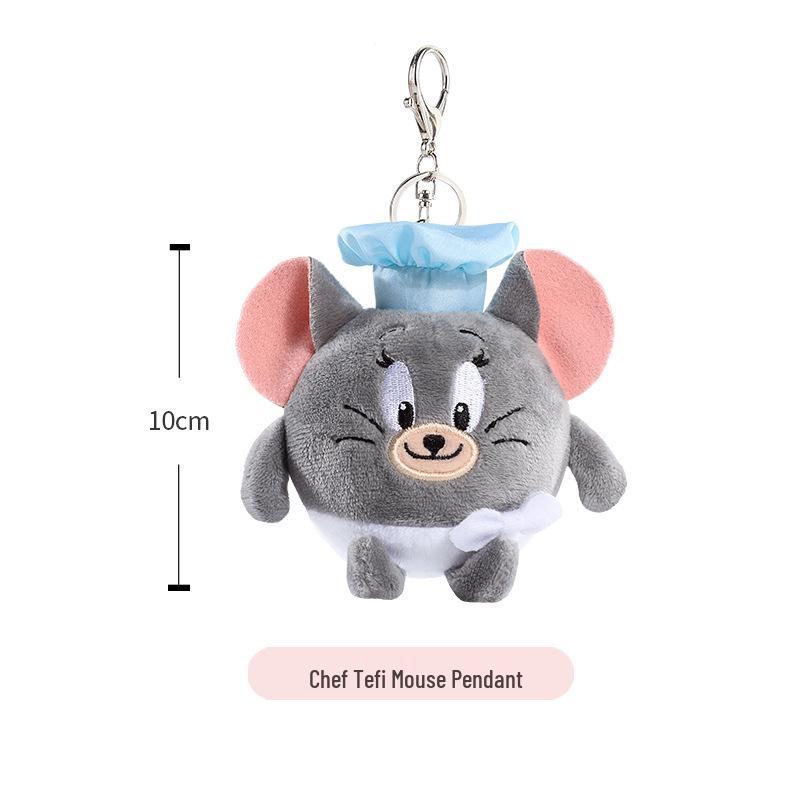 Tom & Jerry Cartoon Plush Keychain - Cute Tom Cat Pendant Bag Accessory