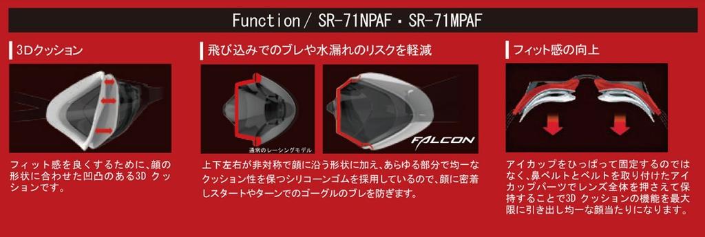 SWANS Falcon Swimming Made In Smoke X with FINA One Size Fits All SR-71MPAF Goggles, Japan, Shadow, Racing, Cushion, Certified,