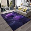 Romantic Rose Flower Carpet Home Living Room Area Rug Bedroom Doormat Non-slip Foldable Washable Floor Mat For Entryway Hallway