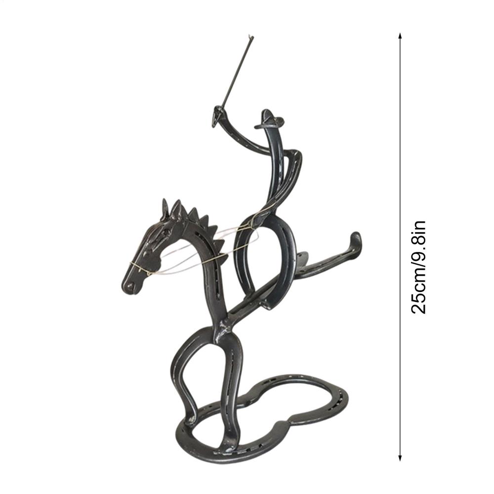 

Ковбой на лошади Держатель для вина Забавное Железное Искусство Нескользящая Подставка Маленькая Винная Стойка Держатель для Бутылок Украшение Для Шкафа Столешницы