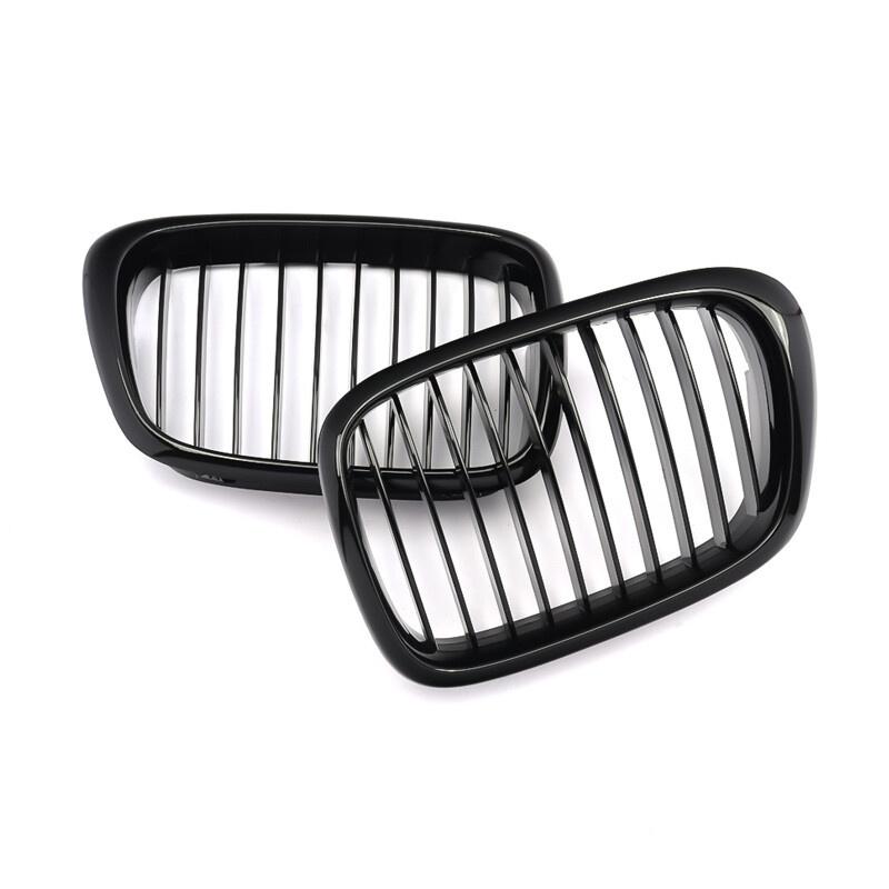 Für BMW 5er E39 525 528 530 535 1999-2003 Auto Kühlergrill Front Nieren Grill Doppellinie Silber Schwarz 51137005837 51137005838