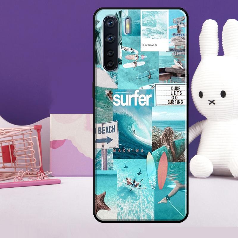 Surf Surfing Case For Oppo A5 Pro A15 A17 A57 A77 A18 A38 A58 A78 A98 A94 A74 A54 A40 A60 A80 A16 A76 A96