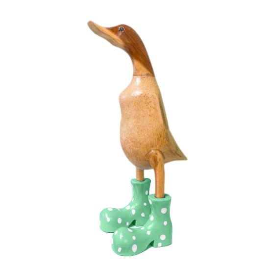 

Фигурка утки из смолы с пятнистыми резиновыми сапогами, резиновые сапоги, фигурка животного, игрушечная модель, статуя, скульптура, настольное украшение для сада, орнамент, фестиваль, подарок S зелёный