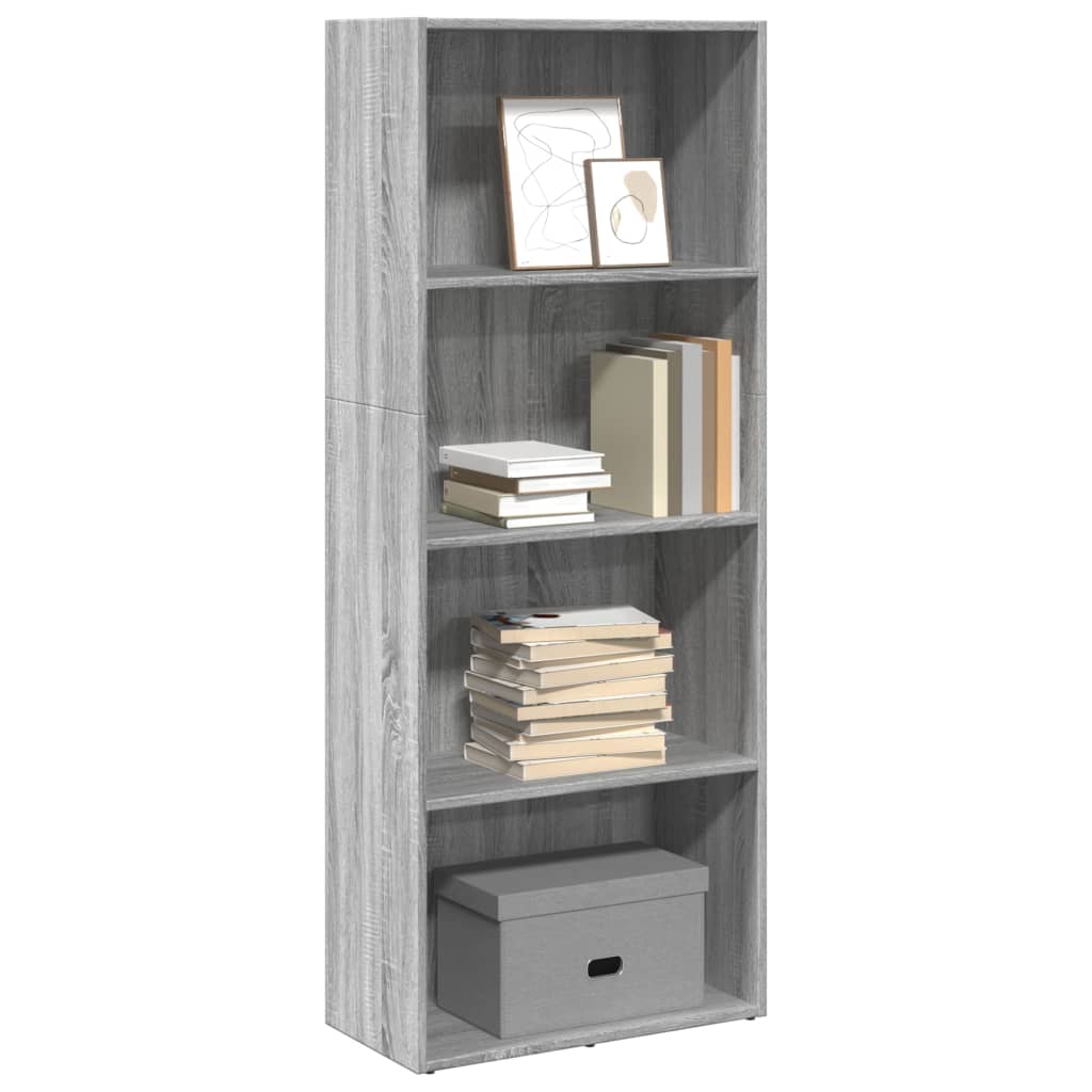 Bookshelf Grey Sonoma 60 x 30 x 152 cm Particleboard