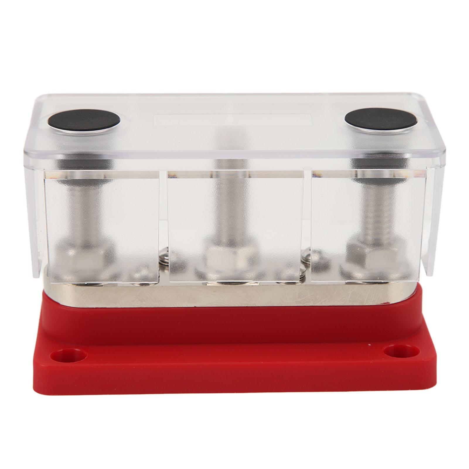 

Power Distribution Terminal Block 12‑48V 300A Battery Bus Bar for Cars Trucks RVs Marine Boats Solar System Red красный