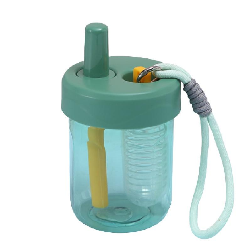 

Creative Tea Filtering Cup 500ml Adorable Infuser Portable Water Separate Bottle зелёный