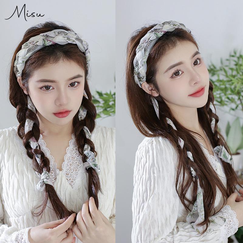 

2024 Ретро плетеный шарф-лента повязка на голову для женщин