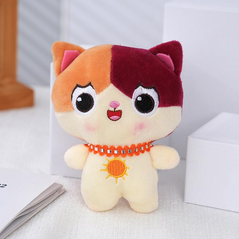 Charming Cartoon Cat Plush Keychain Pp Cotton Filled Lovely Bag Accessory