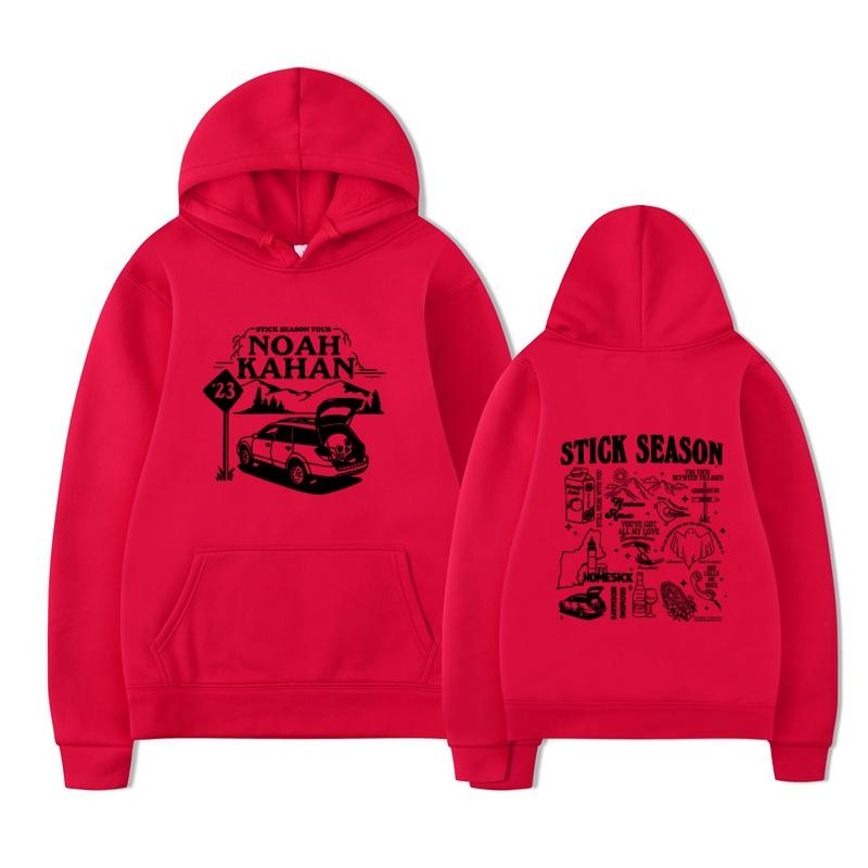 Noah Kahan Stick Season Merch Country Music Album Hoodie Sweatshirt Winter Warm Pullover Top Streetwear Unisex
