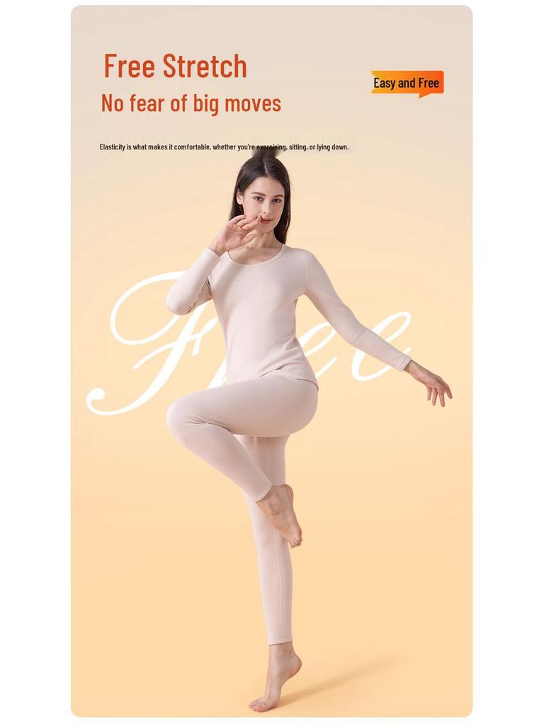 Damen Ultraweiches Thermounterwäsche-Set: Fleecegefüttert, extra dick, wärmeerzeugender Samt für Winter 2025.