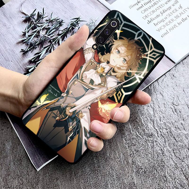Genshin Impact Albedo Telefonkasten für Xiaomi max3 mi 9 se mi8 F1 9SE 10 lite F1 Zurück Coque