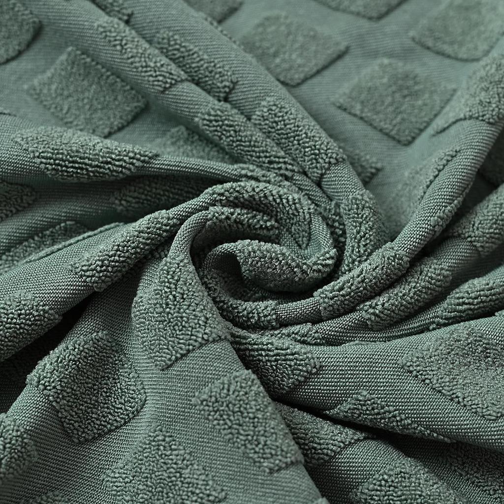 Diamond Pattern Thickened Stretch Jacquard Knitted Half-Wrap Chair Cover