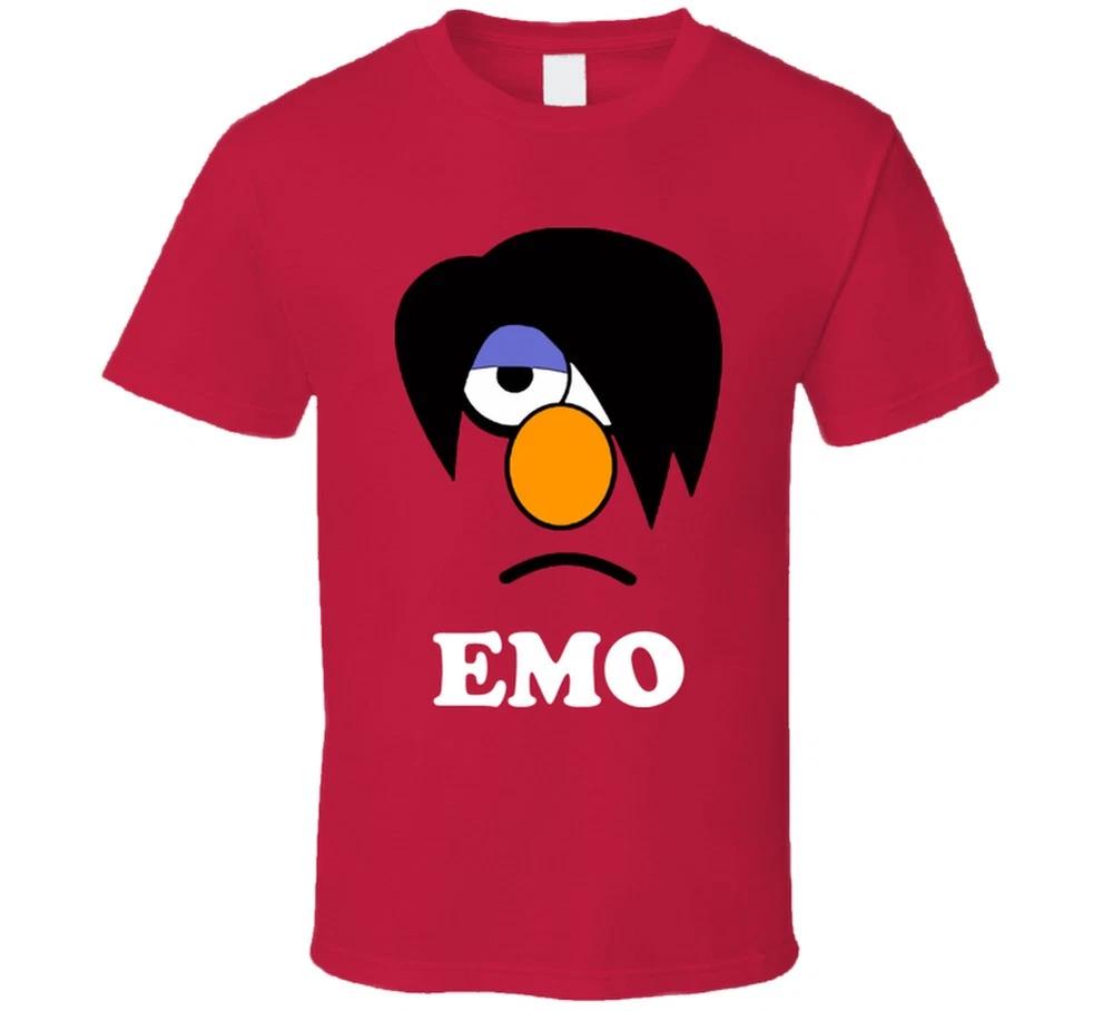 Emo Elmo Funny Sesame St T Shirt S