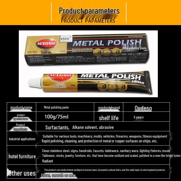 AUTOSOL Metal Polish: Stainless Steel, Rust & Scratch Remover, Copper Cleaner