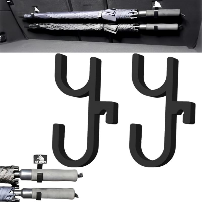 4/2Pcs Car Umbrella Hook Trunk Umbrella Holder Suitable For Any Cars With No-Drill Installation Plant Towel Holder Auto Internal