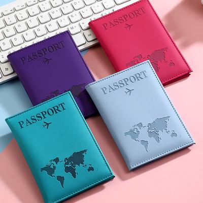 1pc Passport Cover Essential Cruise PU for Travel Map Slim & Portable Passport Holder