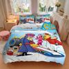 Wacky Races Cartoon Show Print 3Pcs Bedding Set,Duvet Cover with 2 Bedro,Pillowcase Home Birthday Gift