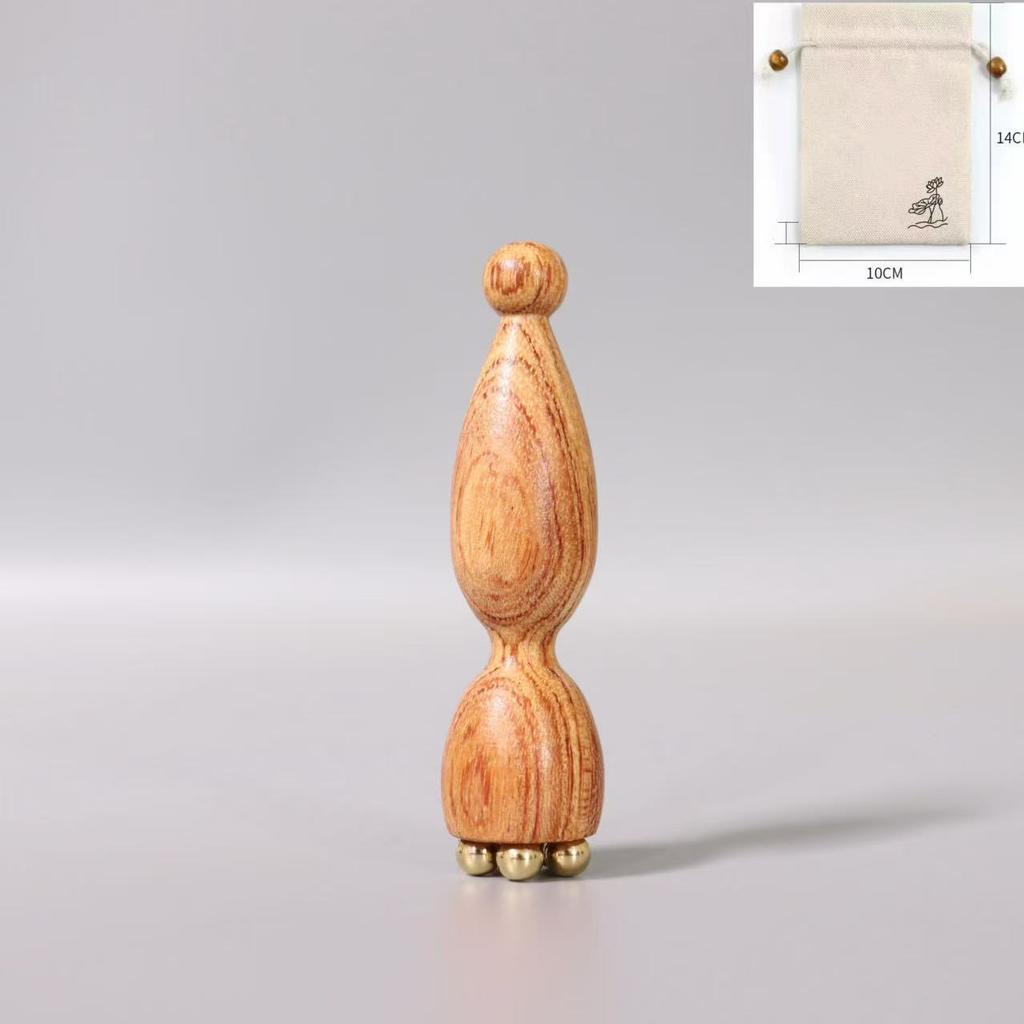 Green Sandalwood Horns Lotus Pod Massager, Eye Points, Suzaku Three-pecking Massage, Dredging Meridians, Purple Light Sandalwood Pinch Stick