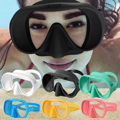 Maschera Subacquea Occhiali Subacquei Maschera Subacquea Professionale Snorkeling Fibbia Regolabile Stampaggio in Silicone Maschera da Nuoto Vetri Temperati 2025