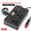 Car Inverter Power Inverter 200W 12V To 220V Adapter C 3.0 USB/PD/Type-C Chargers Voltage Detection Cigarette Lighter Socket