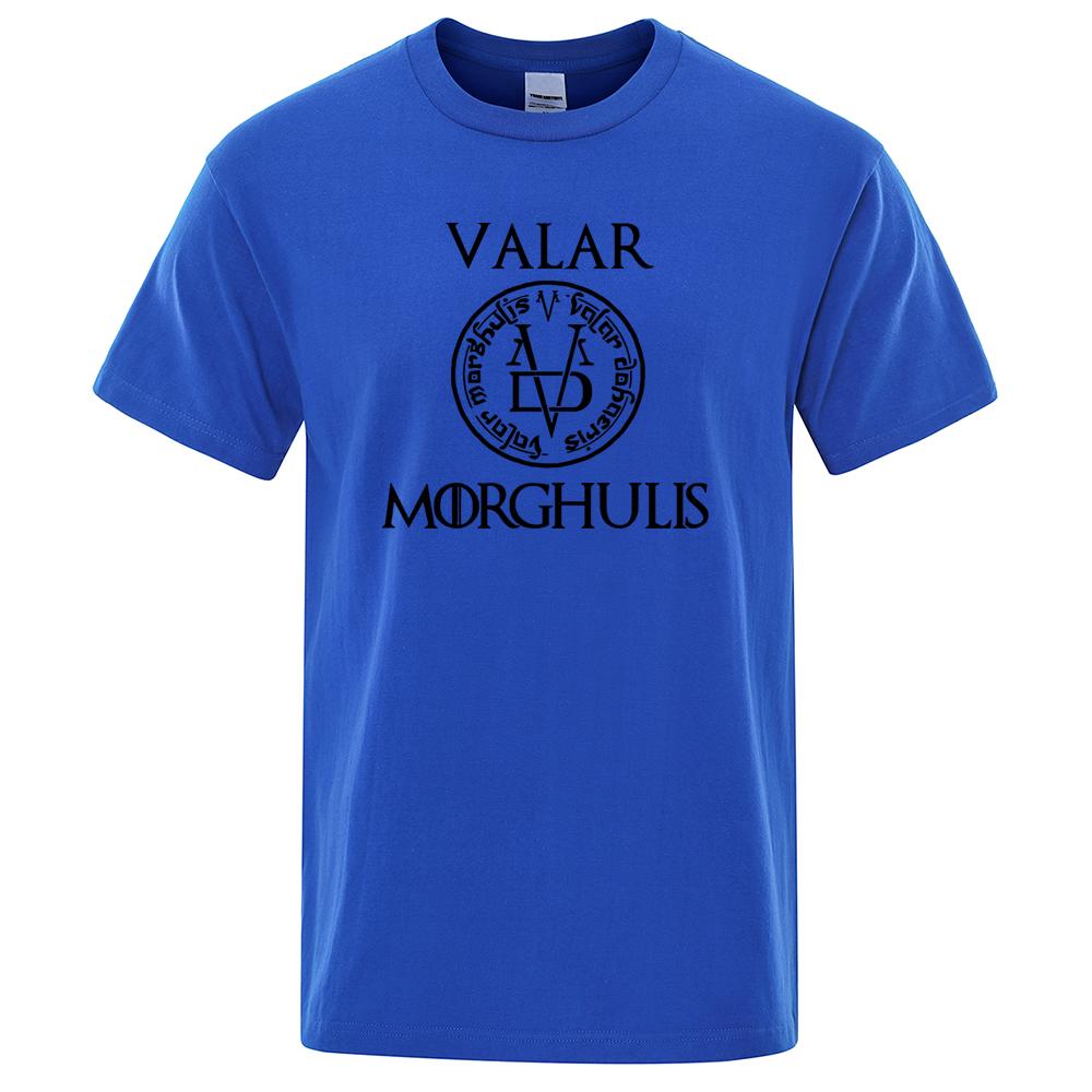 Summer Men's T-Shirt A Song of Ice and Fire T Shirt Valar Morghulis Printed Shirts Men Casual Tee Tops Plus Size Streetwear
