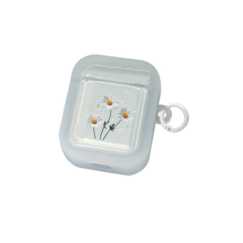 Transparent shell White daisies for Apple AirPods 1 /1/1 generation protective shell pro bluetooth headset
