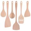 Unpainted Wooden Shovel and Spoon Kitchen Set with Long Handle and Non-stick Pan Shovel