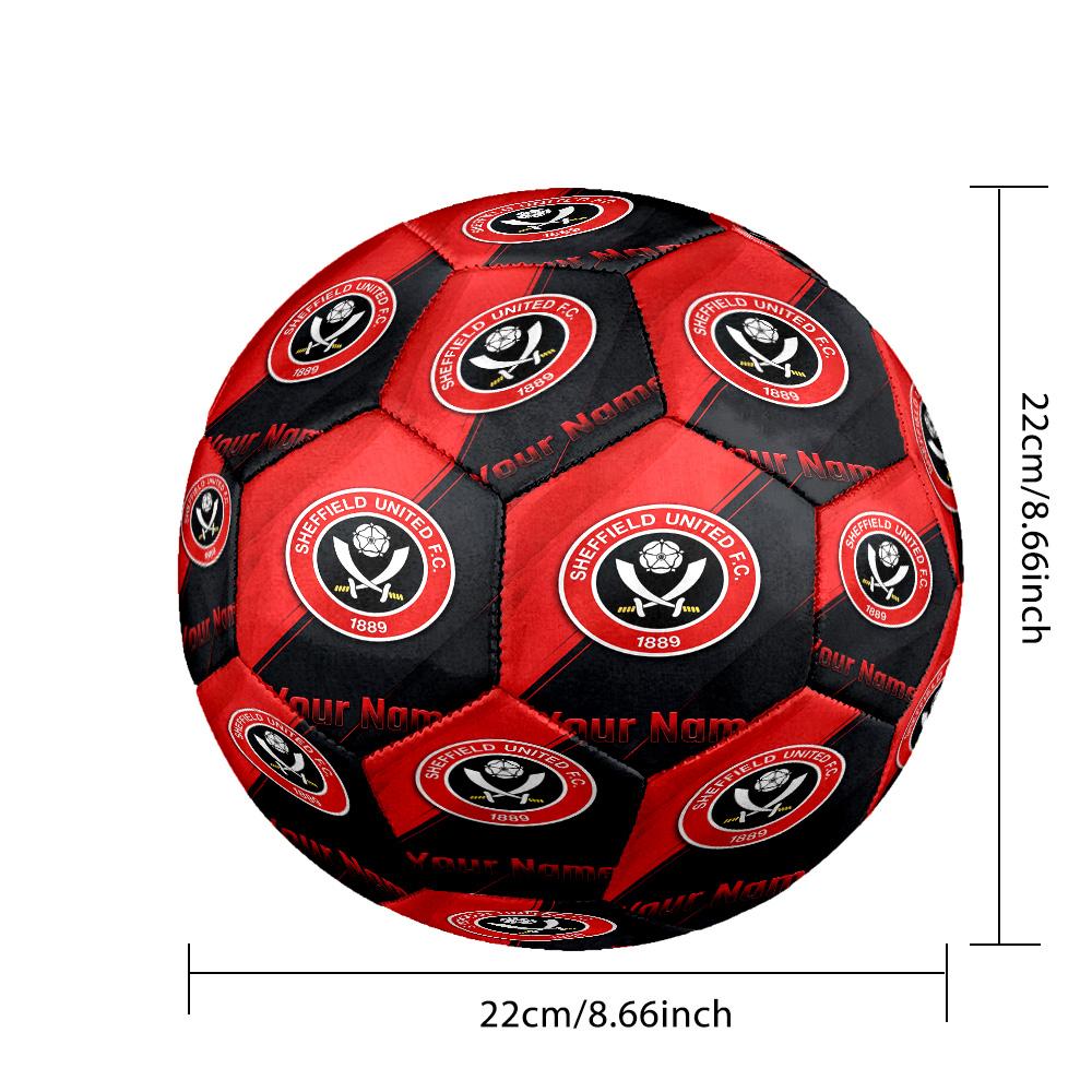 Sheffield United FC Fashion Size 5 Football Wearproof Non‑Slip Soccer Ball For Sports Training Entertainment Use
