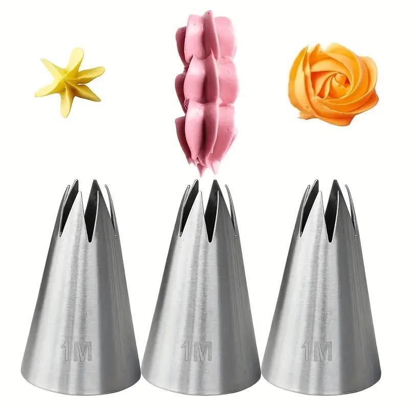 

Icing Tips Stainless Steel Icing Nozzles Christmas Cupcake Mousse Cake Decorating Tips Piping Nozzles Household DIY Baking Tools