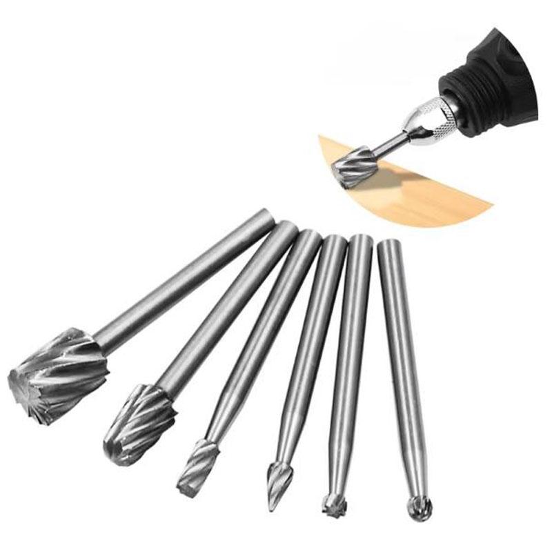6 Stück HSS Fräsbohrer-Set Fräser Rotierendes Fräswerkzeug CNC Gravur Schleifwerkzeuge Holz Metall Fräser