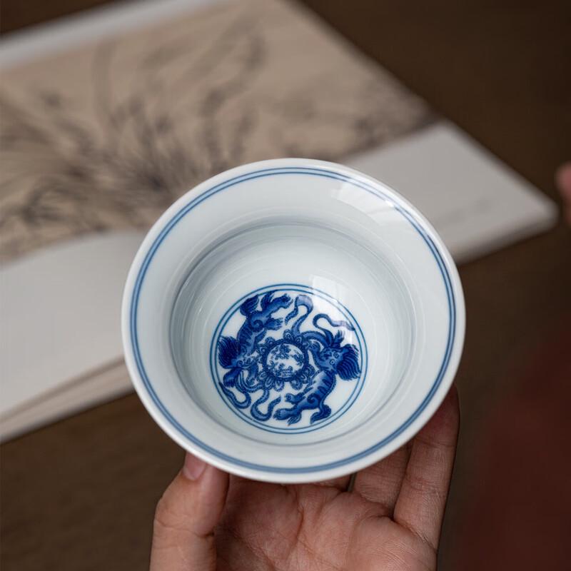 Forbidden City Blue and White Ceramic Kung Fu Teacup Gift Set