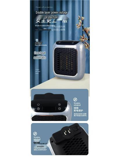 Energy-Saving Mini Heater Fan with Temperature Control for Office Desks