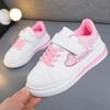 Children's Sneakers 2024 New Girls Love Embroidery Casual Shoes Fashion Leather Kids School Running Sports Shoes Soft Hook Loop