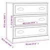 VidaXL Buffet High Gloss White 70x35.5x67.5 Cm Engineered Wood 816226