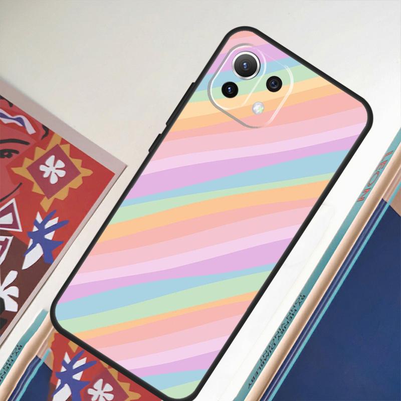 Colorful Rainbow Stripe For Xiaomi 11T 12T 13 Pro 12 11 Lite Phone Case For POCO F5 X5 Pro F4 X4 GT F3 M5 X3 Pro