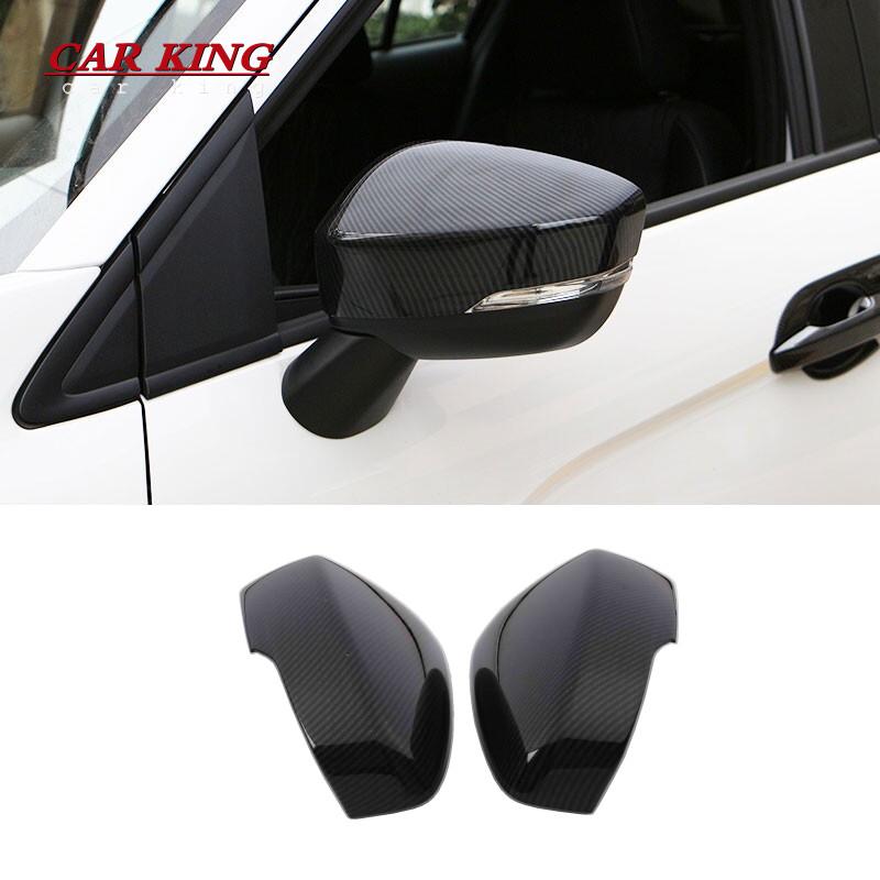 For Mitsubishi Eclipse Cross 2018 2019 2020 ABS Carbon fibre Auto Side Door Rearview Mirror Cover Trims Car Styling Accessories 4eg
